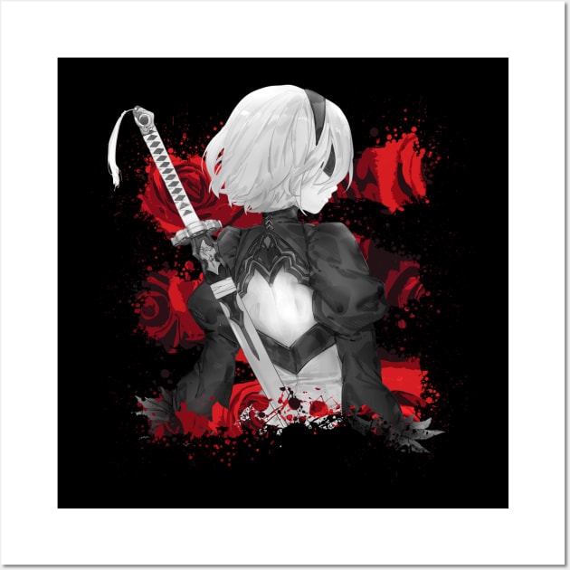 2B - Roses Wall Art by Scailaret